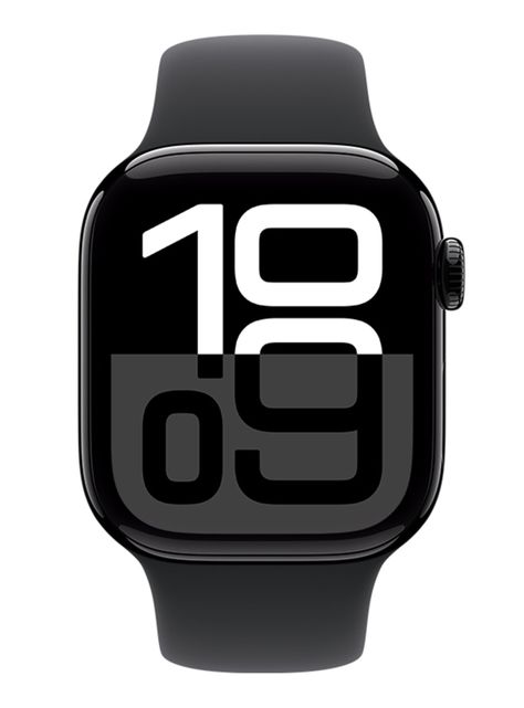 Apple Watch Series 10 GPS Caja Aluminio Negro Azabache 42mm Correa Deportiva Negra Talla M/L-1