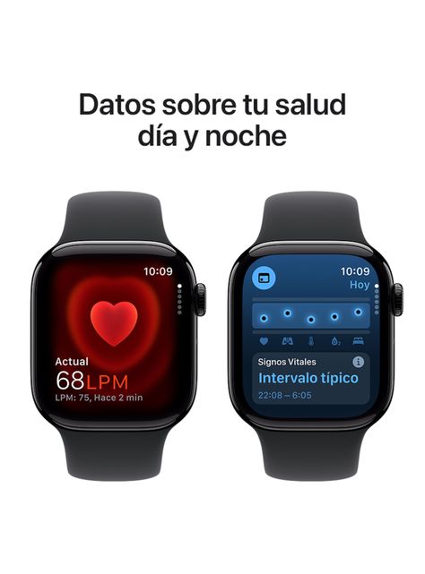 Apple Watch Series 10 GPS Caja Aluminio Negro Azabache 42mm Correa Deportiva Negra Talla M/L-4