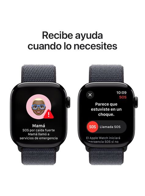 Apple Watch Series 10 GPS Caja Aluminio Negro Azabache 42mm Correa Loop Deportiva Tinta-5