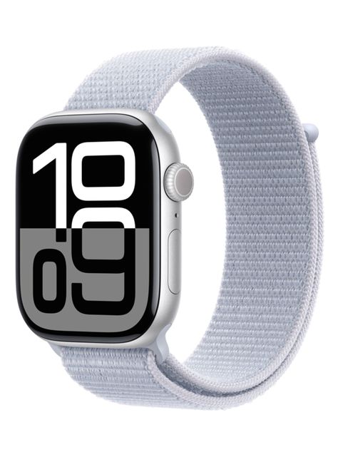 Apple Watch Series 10 GPS Caja Aluminio Plata 46mm Correa Loop Deportiva Azul Nube-0