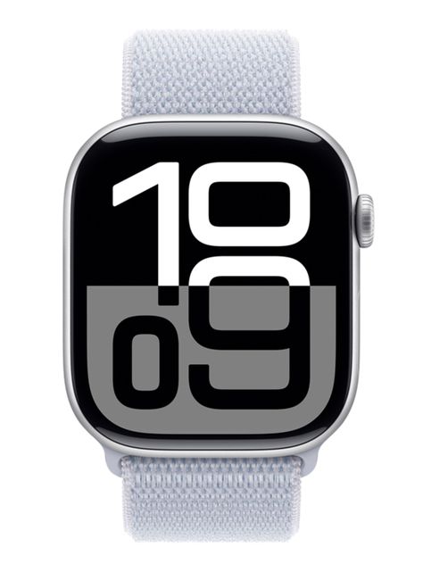 Apple Watch Series 10 GPS Caja Aluminio Plata 46mm Correa Loop Deportiva Azul Nube-1