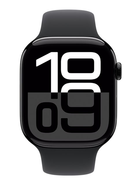 Apple Watch Series 10 GPS Caja Aluminio Negro Azabache 46mm Correa Deportiva Negra Talla M/L-1