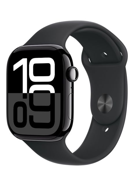 Apple Watch Series 10 GPS Caja Aluminio Negro Azabache 46mm Correa Deportiva Negra Talla M/L-0