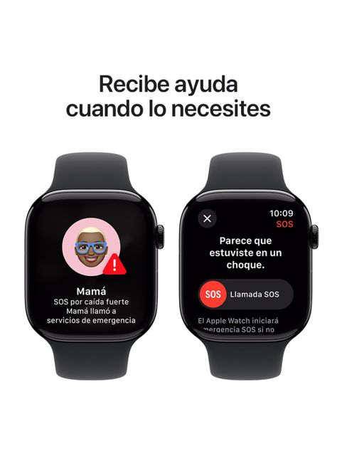 Apple Watch Series 10 GPS Caja Aluminio Negro Azabache 46mm Correa Deportiva Negra Talla M/L-5