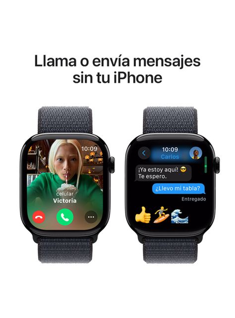 Apple Watch Series 10 GPS Caja Aluminio Negro Azabache 46mm Correa Loop Deportiva Tinta-6
