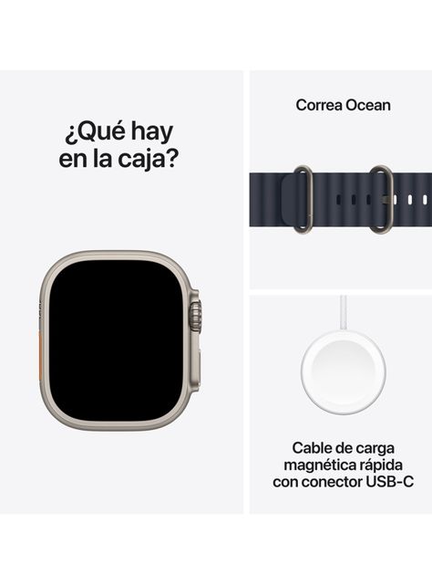 Apple Watch Ultra 2 GPS + Cellular Caja Titanio Natural 49mm Correa Ocean Azul Marino-8
