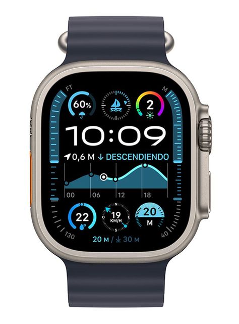 Apple Watch Ultra 2 GPS + Cellular Caja Titanio Natural 49mm Correa Ocean Azul Marino-1