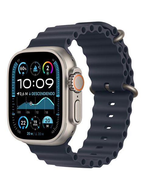Apple Watch Ultra 2 GPS + Cellular Caja Titanio Natural 49mm Correa Ocean Azul Marino-0