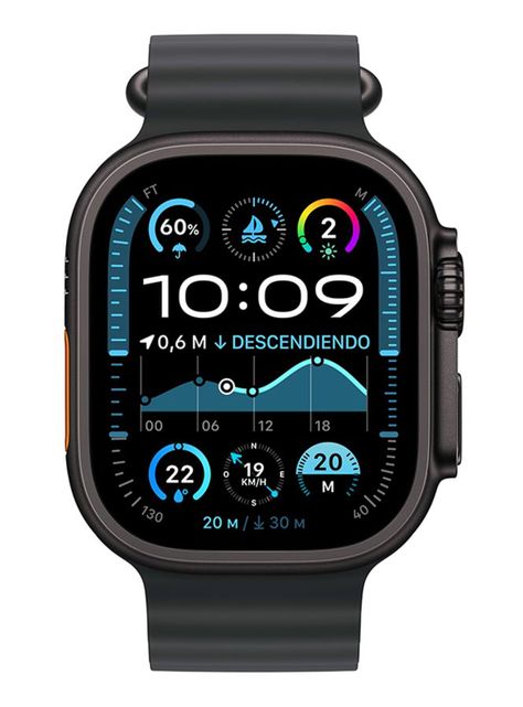 Apple Watch Ultra 2 GPS + Cellular Caja Titanio Negro 49 mm Correa Ocean Negra-1