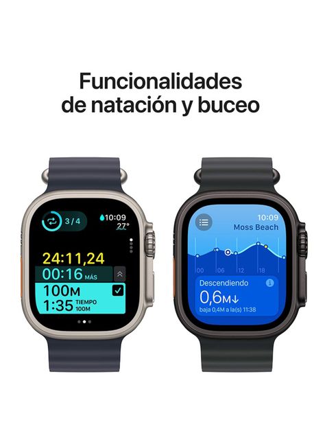 Apple Watch Ultra 2 GPS + Cellular Caja Titanio Negro 49 mm Correa Ocean Negra-4