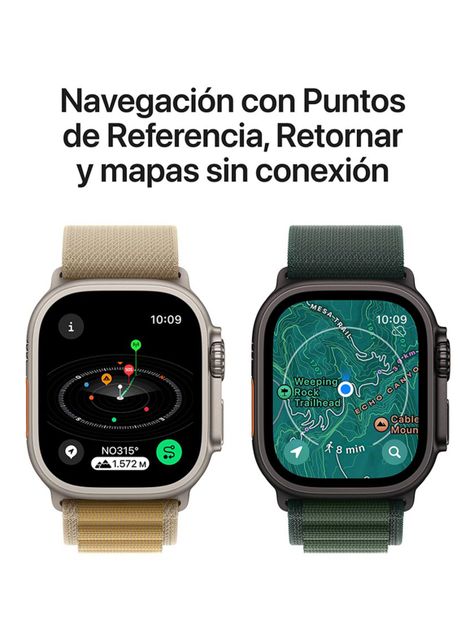 Apple Watch Ultra 2 GPS + Cellular Caja Titanio Negro 49 mm Correa Loop Alpine Verde Oscuro Talla L-5