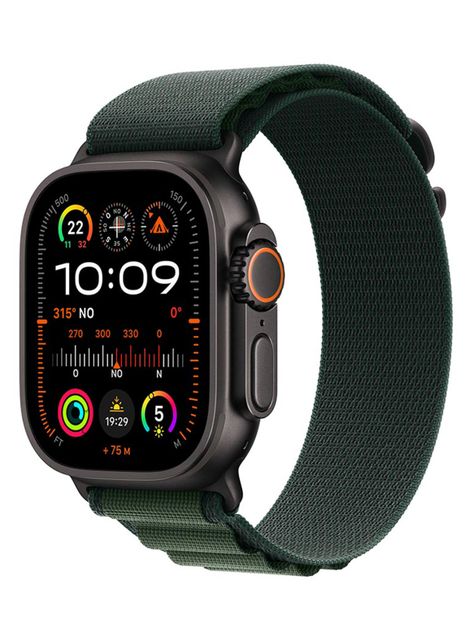 Apple Watch Ultra 2 GPS + Cellular Caja Titanio Negro 49 mm Correa Loop Alpine Verde Oscuro Talla L-0