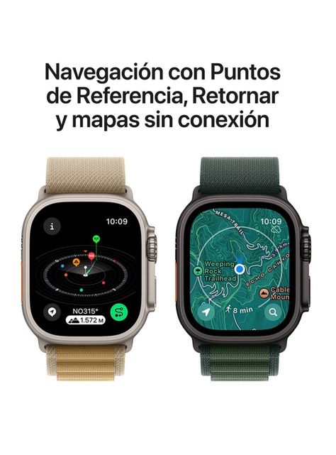 Apple Watch Ultra 2 GPS + Cellular Caja Titanio Negro 49 mm Correa Loop Trail Negra Talla M/L-5