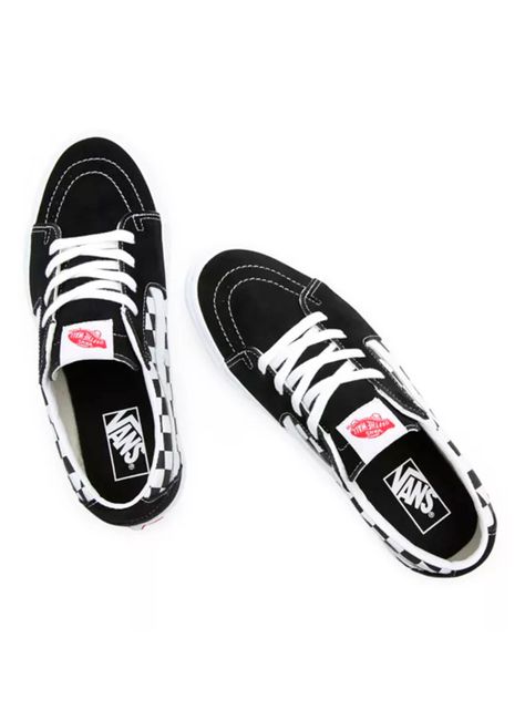 Zapatilla Urbana Black Checker Sk8-Low Canvas Hombre-4