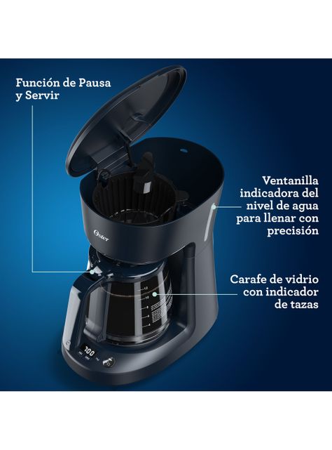 Cafetera de Filtro Programable de 12 Tazas Negra-3