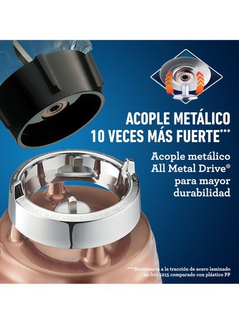 Licuadora Clásica Cobre Perilla Ergonómica 3 Velocidades-4