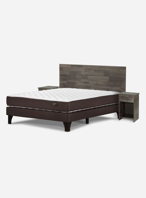 Cama Ergo T 2 Plazas Base Normal Tabor Grafito-0