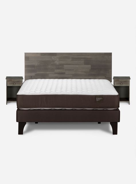Cama Ergo T 2 Plazas Base Normal Tabor Grafito-1