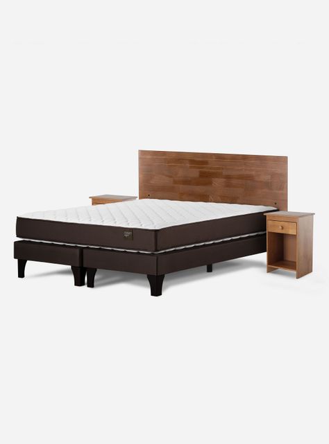 Cama Ergo T 2 Plazas Base Dividida Tabor Caramelo-0