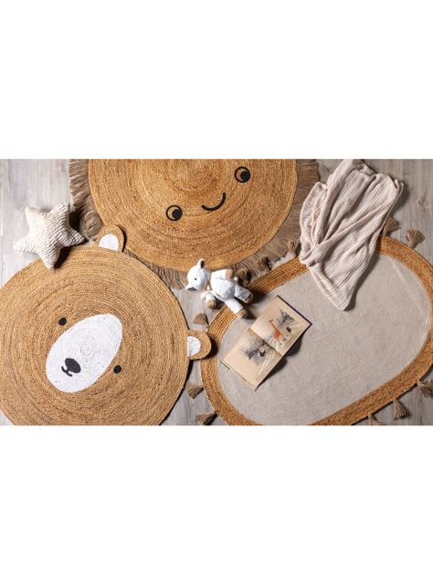 Alfombra Infantil Yute Oso 120 cm-5