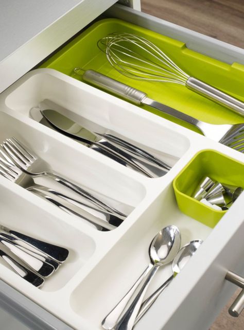 Organizador Cubiertos Extensible Verde-2