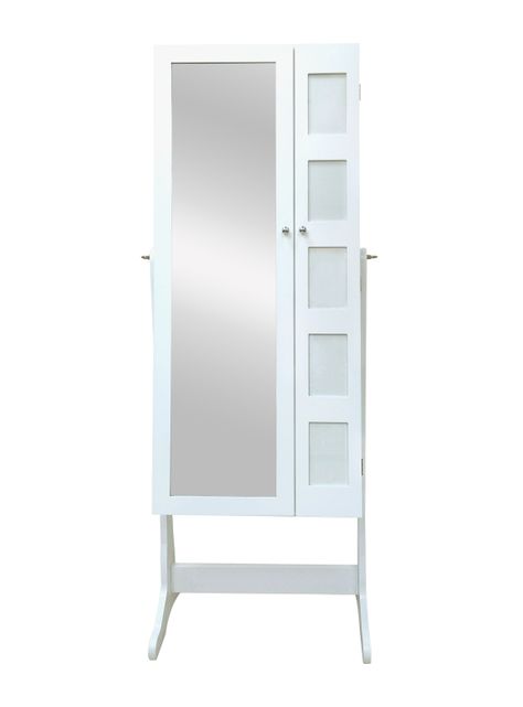 Espejo Joyero Doble Puerta Blanco 154 cm-1
