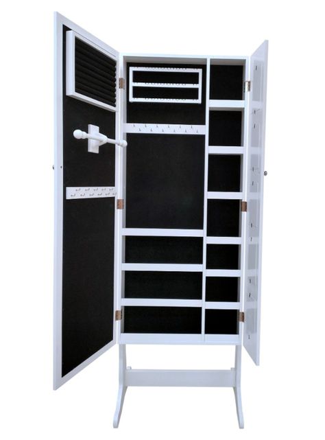 Espejo Joyero Doble Puerta Blanco 154 cm-2