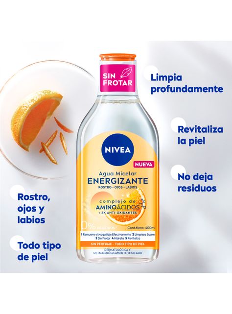 Desmaquillante Agua Micelar Energy 400ml Nivea-1