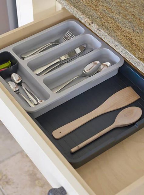 Organizador Cubiertos Extensible Gris-2