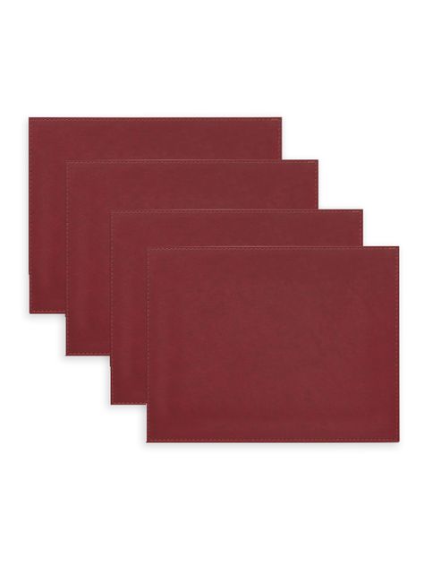 Set 4 Individuales Clasic Rojo 42x32 cm-0