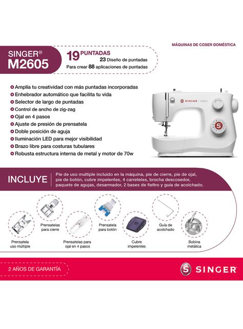 Máquina de Coser Singer M2605-8