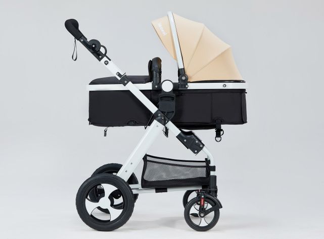 Coche Cuna Travel System Beige Kidscool-2