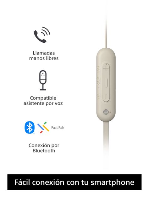 Audífonos Internos Inalámbricos WI-C100 Crema-1