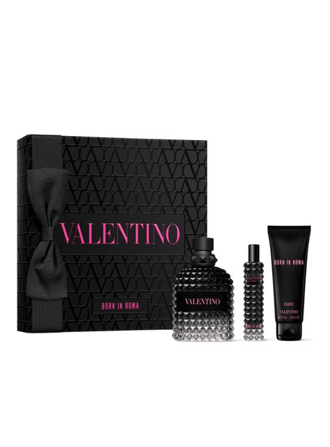 Set Perfume Born In Roma Uomo EDT Hombre 100ml + 15ml + Gel de Ducha 75ml Valentino-1