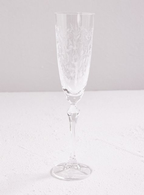 Set 6 Copas Cristal Tallado Elizabeth Champaña 200 ml-1
