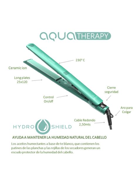 Alisador de Pelo Gama Elegance Aqua Therapy-2