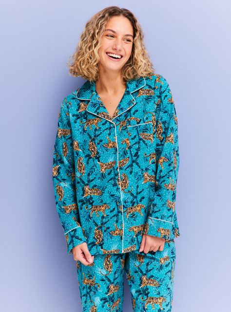 Pijama Camisero Franela Full Print-2