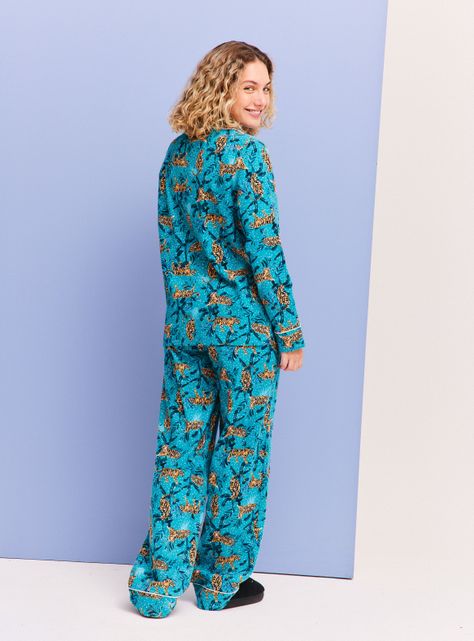 Pijama Camisero Franela Full Print-1