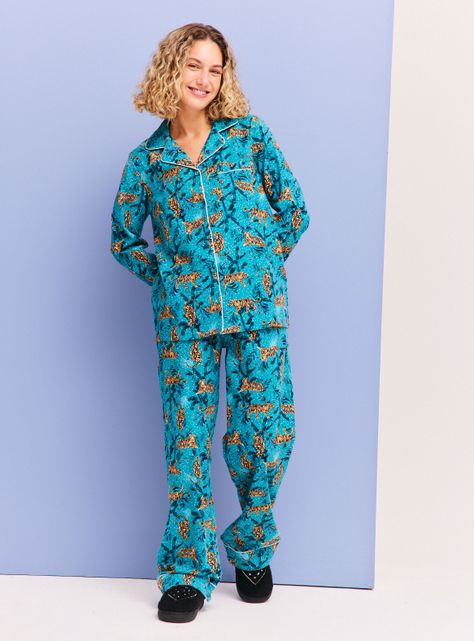 Pijama Camisero Franela Full Print-0