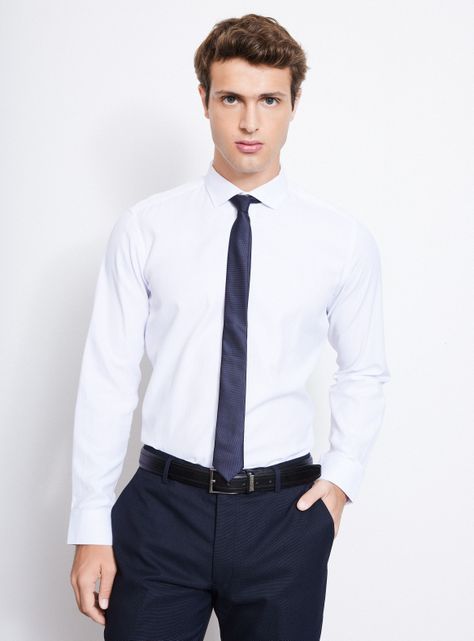 Camisa Slim Fit Textura y Fsias-0