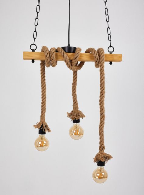 Lámpara Colgar 3 Luces Rope 2.0 E27-1