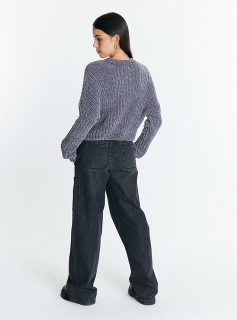 Sweater Cuello Redondo con Apertura-5