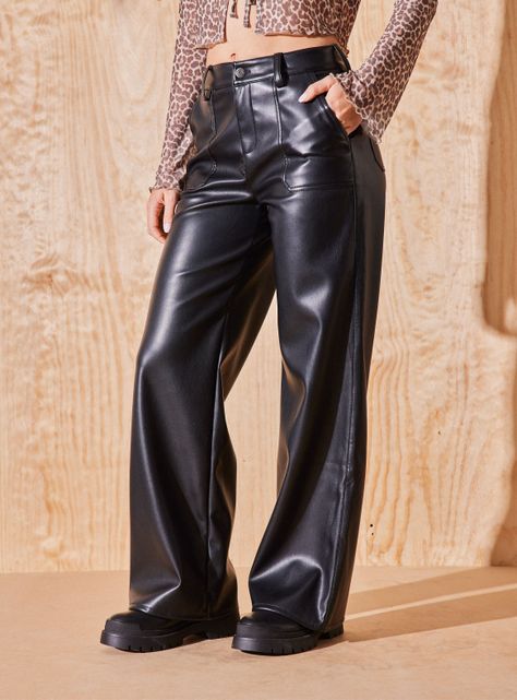 Pantalón Efecto Piel-0