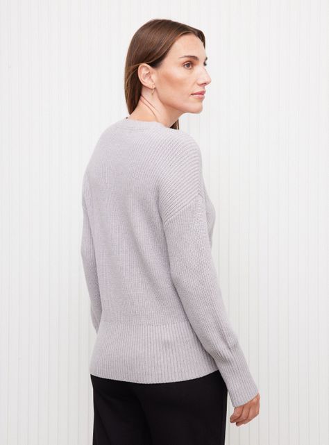 Sweater Cuello Redondo Trenzas en Delantero-1
