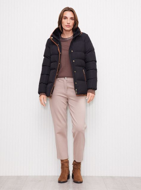 Parka Quilt Tela Suave Impermeable Elástico en Cintura-4