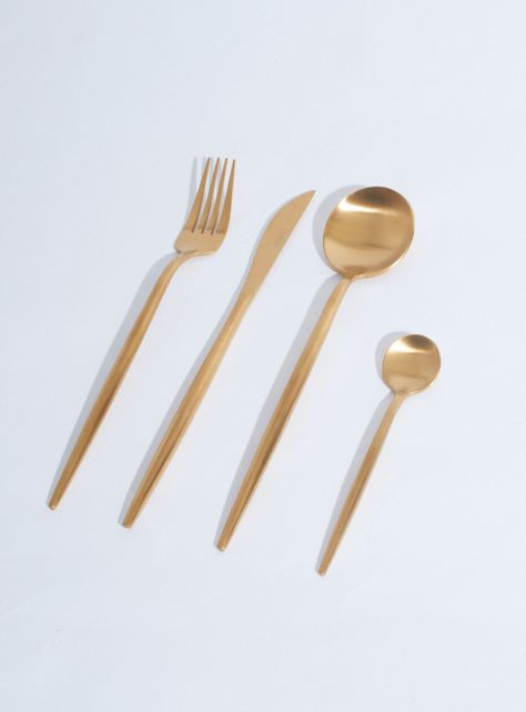 Set Cubiertos Modern Gold 24 Piezas-0