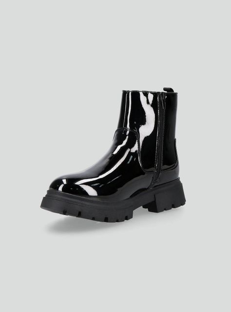 Botín Chelsea Boot Look Charol Niña-1