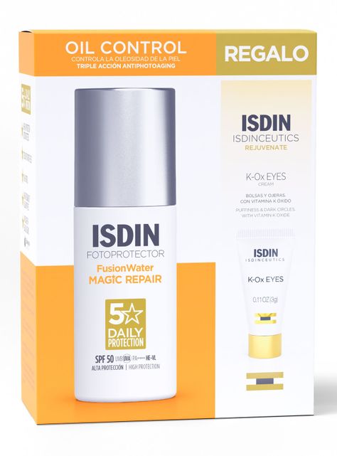 Set ISDIN Fotoprotector Fusion Water Magic Repair SPF50 50 ml + Crema Contorno de Ojos de Regalo-0