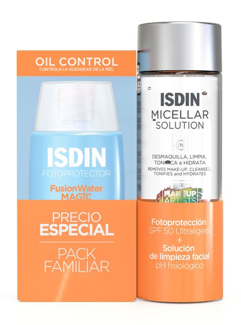 Set ISDIN Fotoprotector Fusion Water Magic SPF50 50 ml + Micellar Solution 100 ml-0