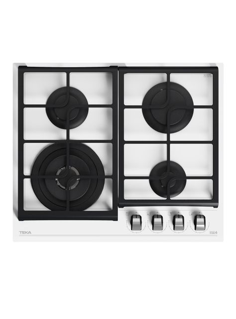 Cocina Cristal Gas GZC 64320 XBB WH Blanco-0